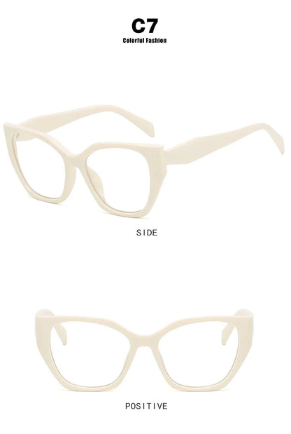 Cat Eye Optical Eyeglasses Frames For Women Brand Designer Fashion Luxury Anti Blue Light Computer Eye Glasses Ladies Eyewear