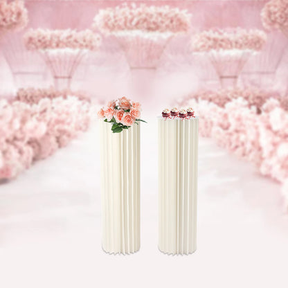 2 Pcs 39.4in Tall Wedding Centerpieces Cardboard Vases Flower Vase Flowers Stand for Party Tables Decorations