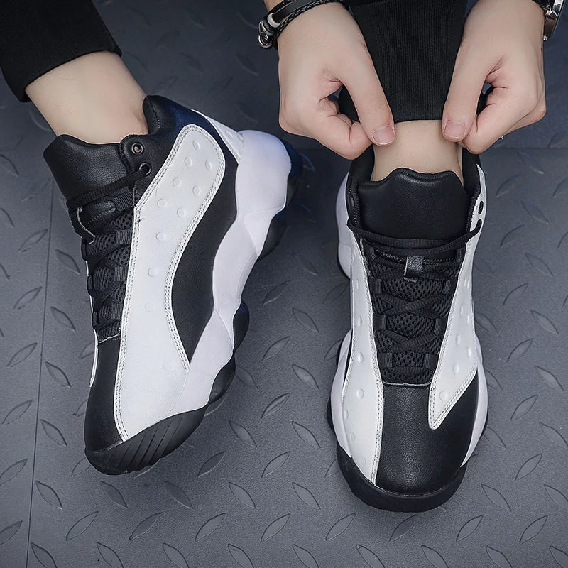 Summer shock-absorbing high top sneakers, sports basketball shoes, oversized men's shoes, sports casual shoes