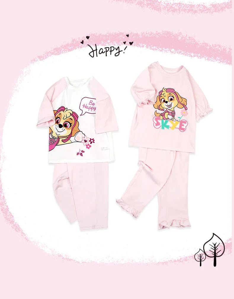 Genuine Paw Patrol Skye Chase Thin Children's Pajamas Sets Spring Summer Cartoon Students Tops Pants Kids Boys girls Sleepwear