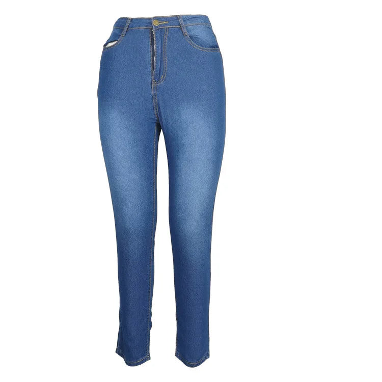 Mid-Waist Slim Skinny Stretch Denim Jeans