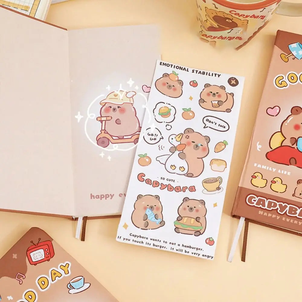 Pocket Mini Capybara Notepad Kawaii INS Capybara Hand Ledger Notebook Thickening Cartoon Memo Notes Student