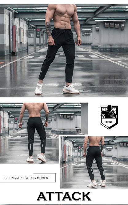 Men Sport Trousers with Pockets Running Workout Pants Quick Dry Training Jogger Sweatpants High Quality Fitness Bottoms