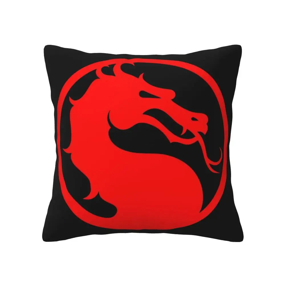 Mortal Kombat Logo 2 pcs Square Pillowcase Pillow Cover Cushion Decor Comfort Throw Pillow for Home Living Room