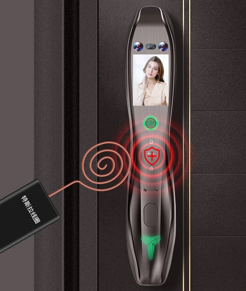 3D Face Recognition Palmprint Fingerprint Password IC Card Touch Screen Electronic Door Lock Home Anti-theft Office Lock