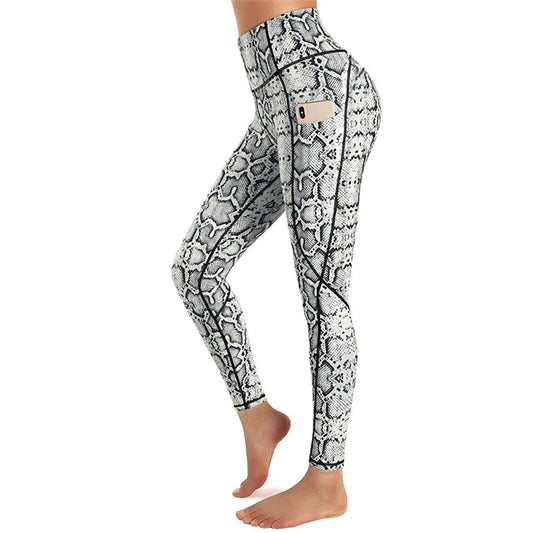 Gym Leggings Push Up Ladies Pants Sexy Printed Pocket Woman Leggins Workout Sport Scrunch Butt Seamless Fitness Legging Mujer