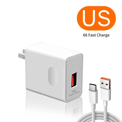 USB Charger Super Fast Charging QC3.0 6A USB TypeC Cable Mobile Phone Charge Adapter For iPhone Samsung Xiaomi Huawei EU/US Plug