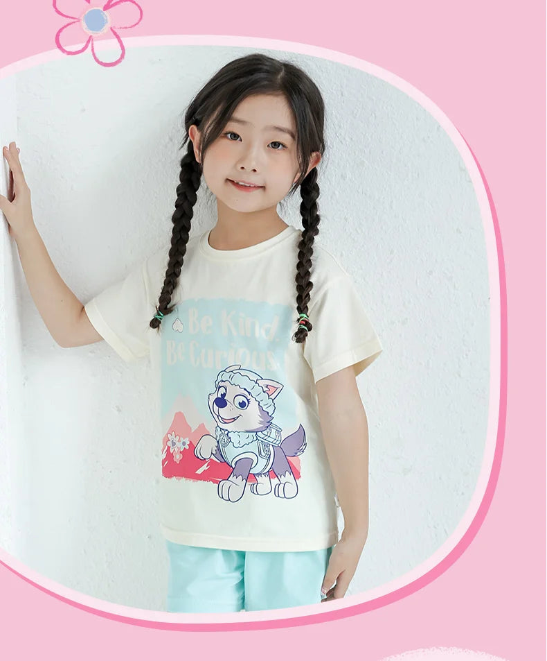 Genuine Paw Patrol Skye Chase Thin Children's Pajamas Sets Spring Summer Cartoon Students Tops Pants Kids Boys girls Sleepwear