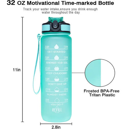 1 Liter Water Bottle Motivational Sport Water Bottle Leakproof Bottles Drinking Outdoor Travel Gym Fitness Jugs For Kitchen Cups