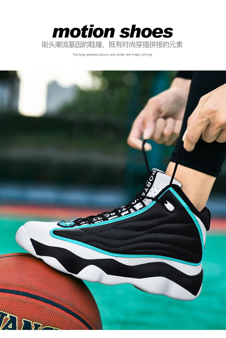 High Quality Basketball Shoes Men Sneakers Boys Basket Shoes Autumn High Top Anti-slip Outdoor Sports Shoes Trainer Women Summer