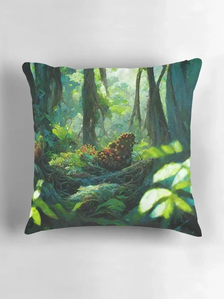 green forest Throw Pillow Custom Cushion Photo Decorative Cover For Living Room Sofa Cushions Covers pillow