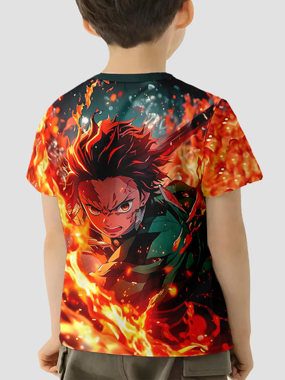 3D Print HOT Anime D-DemonS S-SlayerS Baby Clothing 5 to 14 Years Male Outdoor Clothes for Children Boy Girl Child T-Shirt Top