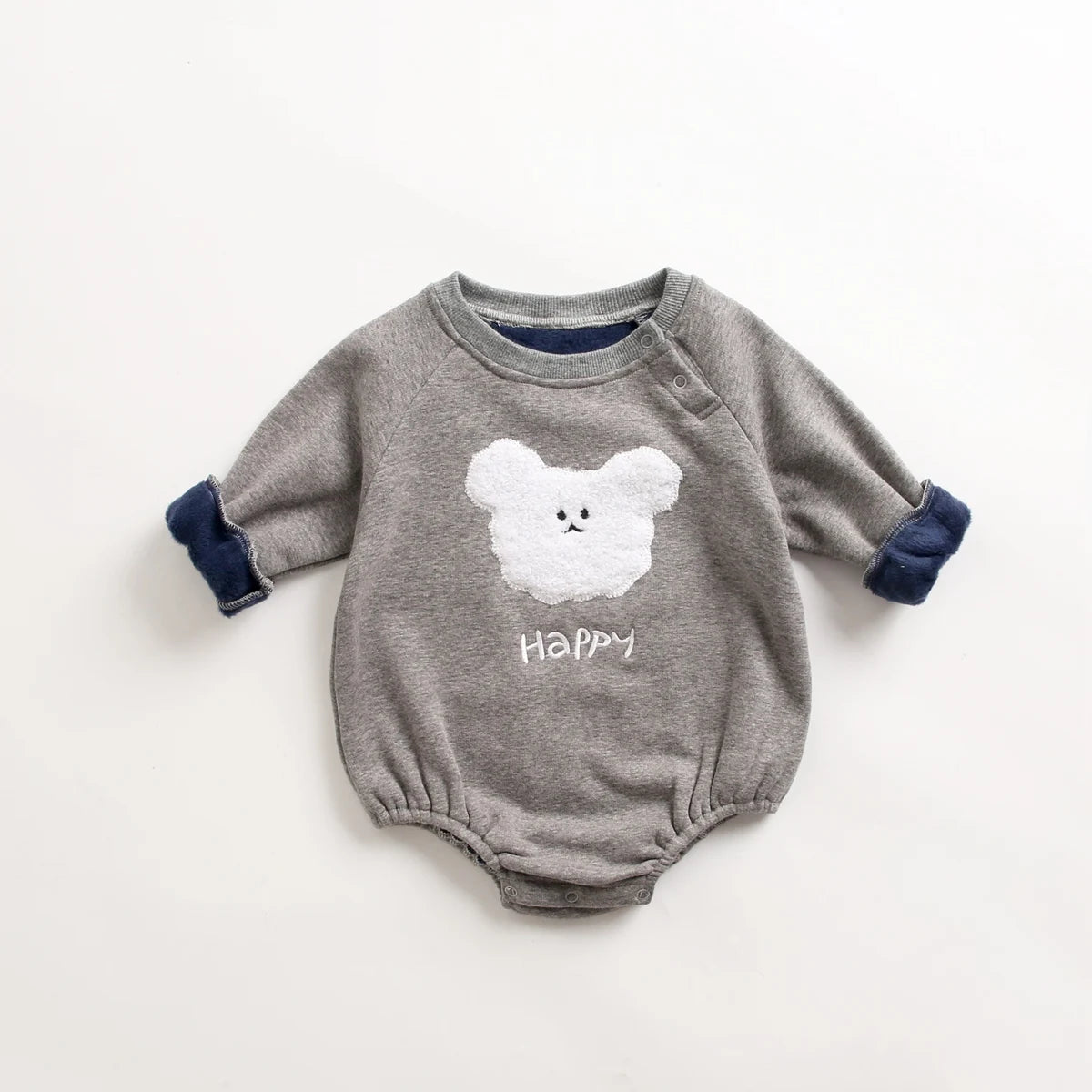 Winter Autumn Unisex Baby Boys Girls Bodysuits Warm Fleece Long Sleeve Toddler Clothing Onesies Cute Animal Casual