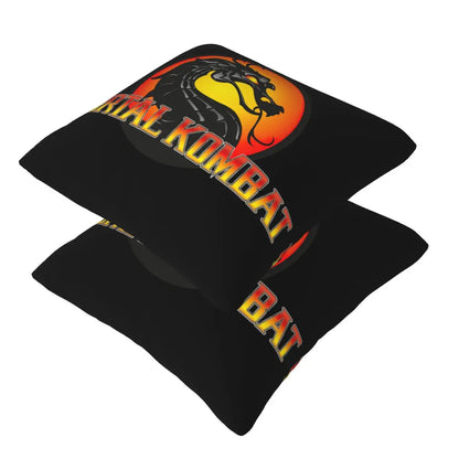 Mortal Kombat Logo 2 pcs Square Pillowcase Pillow Cover Cushion Decor Comfort Throw Pillow for Home Living Room