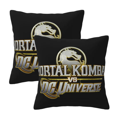 Mortal Kombat Logo 2 pcs Square Pillowcase Pillow Cover Cushion Decor Comfort Throw Pillow for Home Living Room