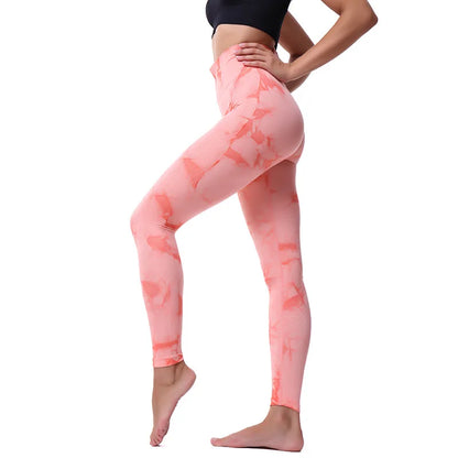 Stretchy High Waist Women Gym Yoga Leggings Seamless Athletic Exercise Fitness Pants Eye Catching Trainning Leggings