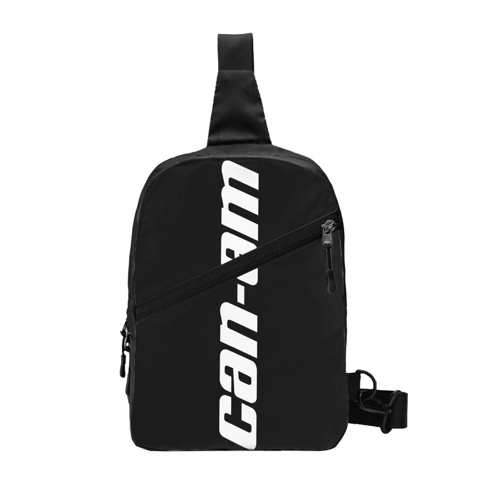 custom Motorcycle BRP Can-Am Print Sling Chest Bag Custom Crossbody Shoulder Backpack for Men Traveling Daypack