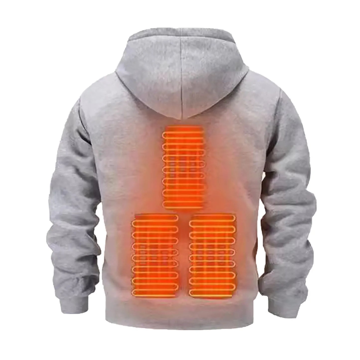 5 Heating Areas Men's Autumn And Winter Hoodie Usb Casual Hooded Pullover Sweatshirt Heating Hoodie Electric Thermal Hoodie