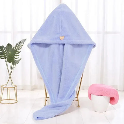 Dry Hair Hat Woman Absorbent Quick Dry Wipe Hair Towel Long Hair Cute Shower Cap Bathroom Accessories Quick Dry Towel