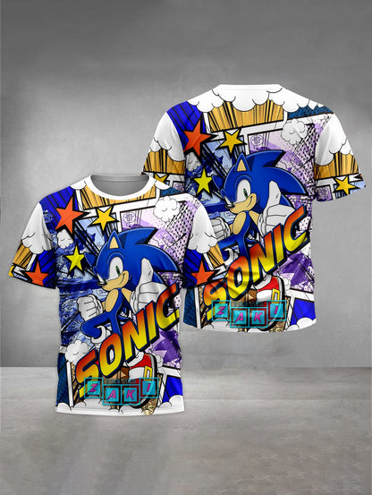 S-Sonic-the Hedgehogs 3D Print Baby Clothing 5 to 14 Years Male Outdoor Clothes for Children Boy Girl Child T-Shirt Top Shirts