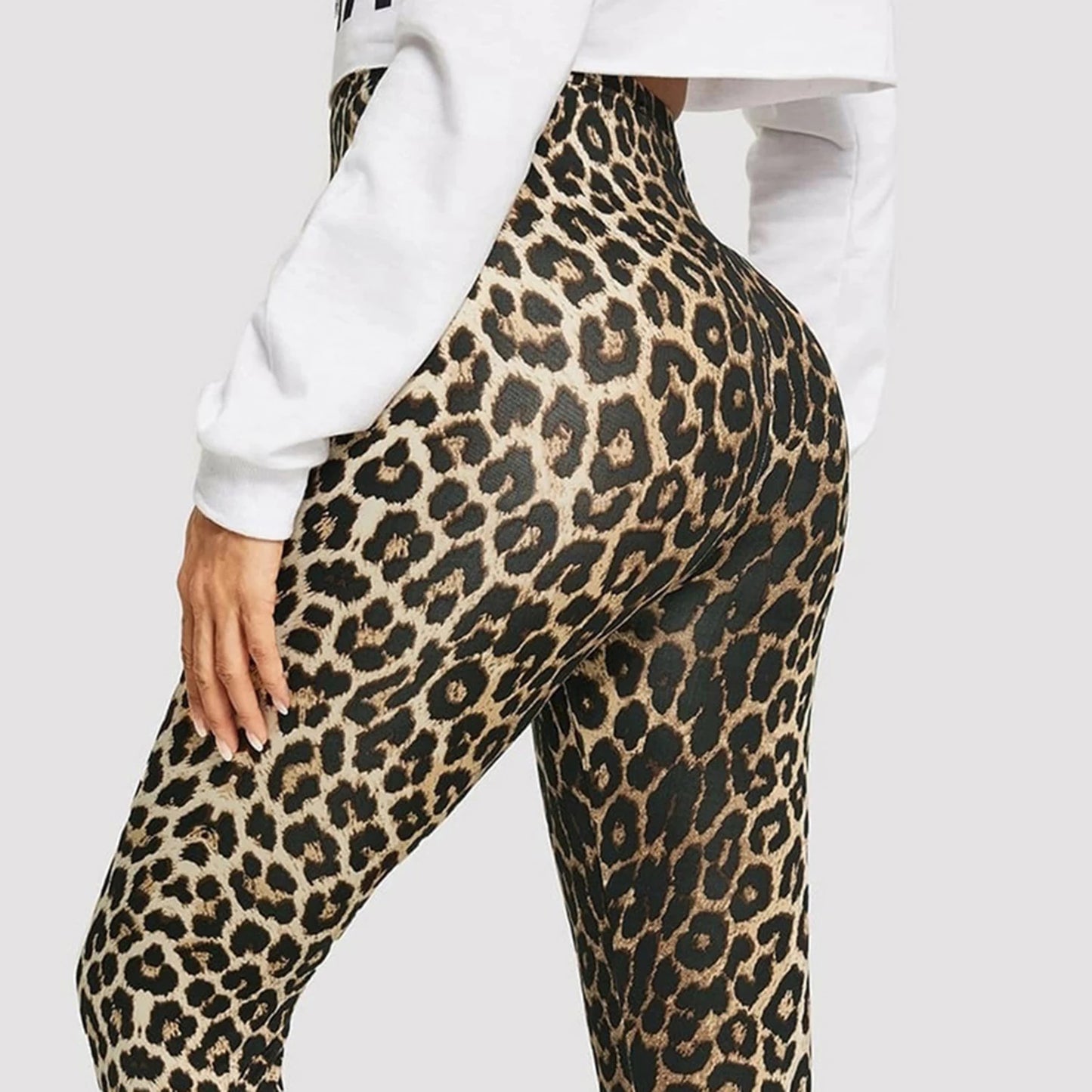 FITTOO Snakeskin Leopard Leggings Women Sanding Pencil Fitness Workout Sports Pant Female Sexy High Waist Women Leggins Push Up