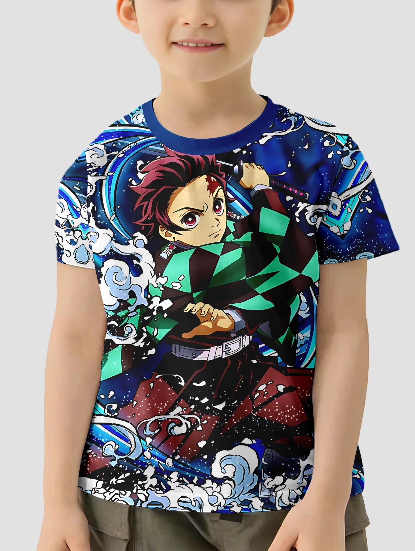 3D Print HOT Anime D-DemonS S-SlayerS Baby Clothing 5 to 14 Years Male Outdoor Clothes for Children Boy Girl Child T-Shirt Top