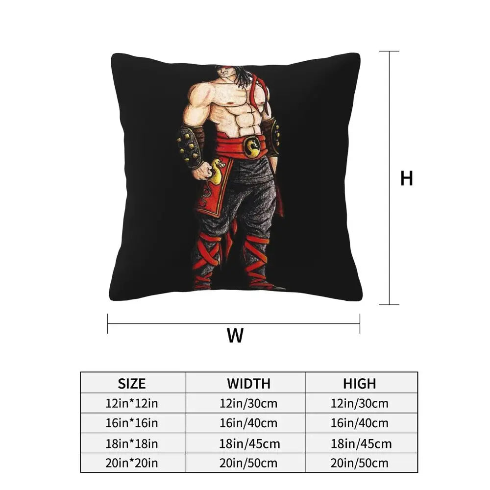 Mortal Kombat Logo 2 pcs Square Pillowcase Pillow Cover Cushion Decor Comfort Throw Pillow for Home Living Room