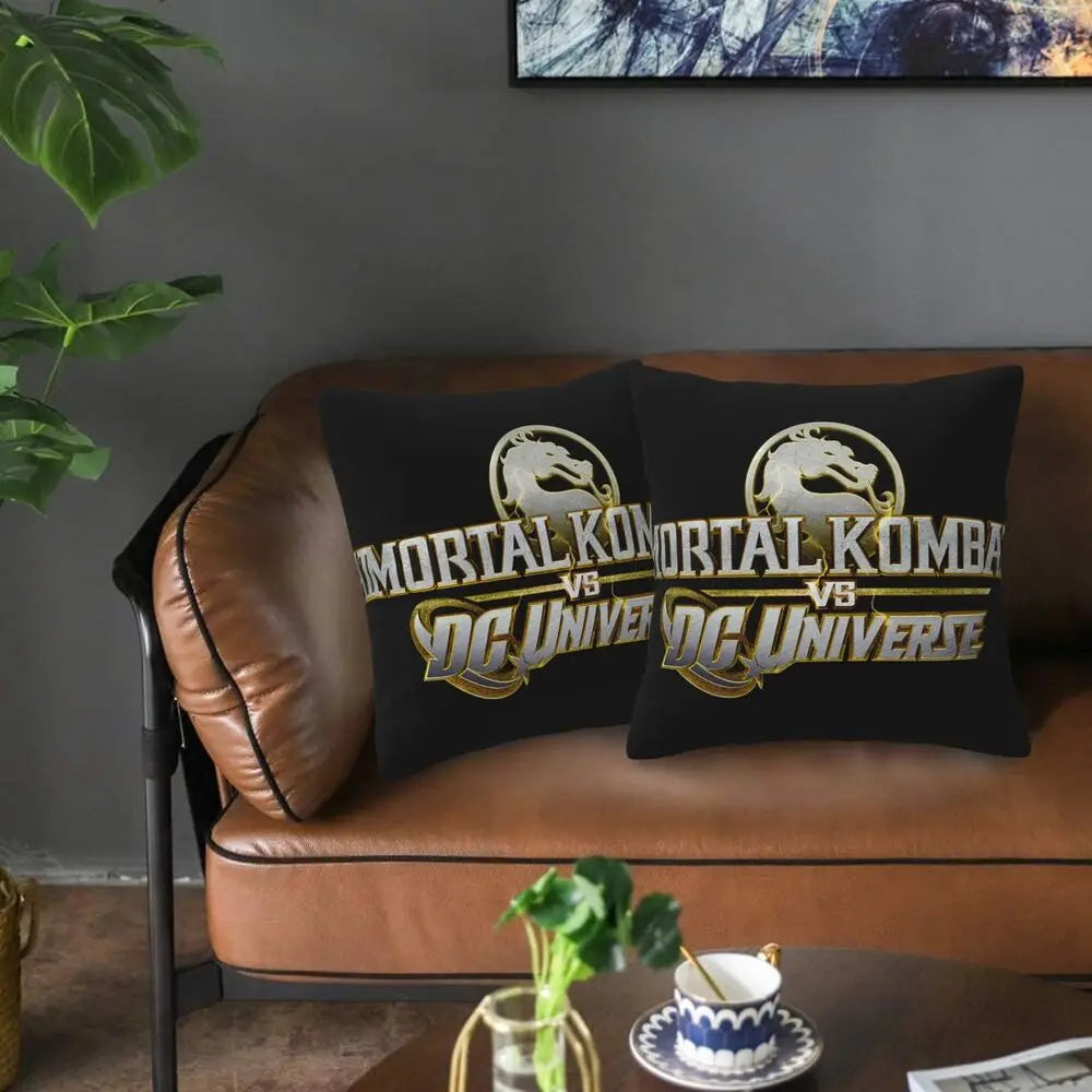 Mortal Kombat Logo 2 pcs Square Pillowcase Pillow Cover Cushion Decor Comfort Throw Pillow for Home Living Room