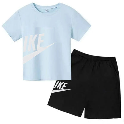 Brand Print Fan Clothes Children Teen T Shirt Suit Summer Top +shorts 2 Pcs Set Short Sleeve Casual Fashion Boys Girls Kid Set