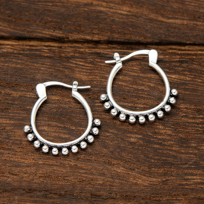 Vintage Simple U-shaped Hoop Ball Drop Earrings Women's Classic Creative Geometric Party Jewelry Gift Accessories