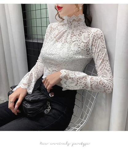 Autumn and Winter Velvet Turtleneck Bottoming Shirt Women's Thickened  Long-sleeved T-shirt Sexy Shirring Top T745