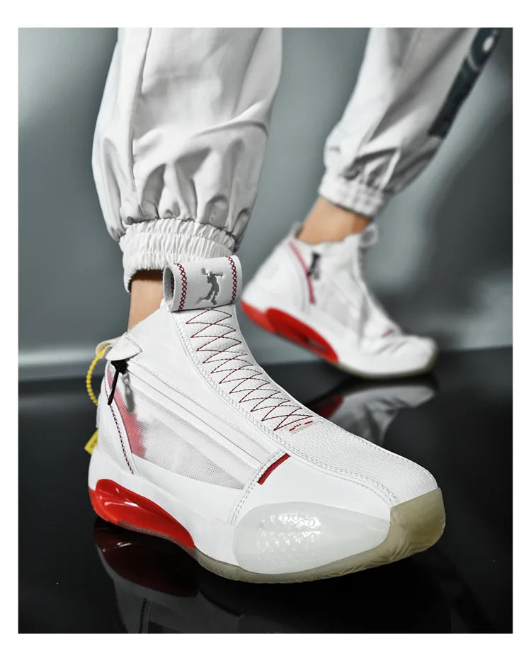 NEW Men Shoes Casual Sneakers High Top Air Basketball Tennis  Male Student Teens Light Net Breathable Running Travel Large Size