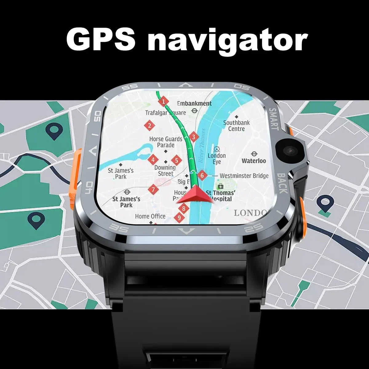 New Android Smartwatch Manufacturer GPS 4G Fitness Tracker IPS Display Video Call Dual Chip Dual System Men's Smart Watch