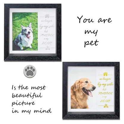 Pet Picture Frame Memorial - Dog Memorial Sentiment Frame - Pet Collar Frame Remembrance Black Pet Frame Dog Picture Frame