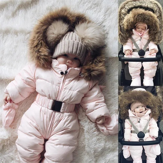 Baby Snowsuit Infant Newborn Clothes Kids Winter Jumpsuit For Boys Girls Romper For Baby Overalls Children Christmas Costume