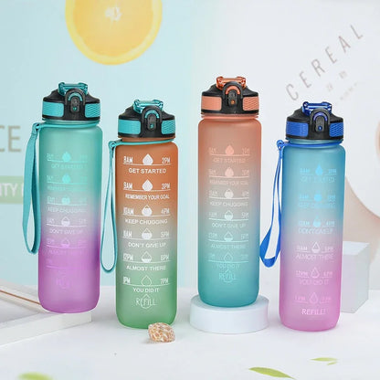 1 Liter Water Bottle Motivational Sport Water Bottle Leakproof Bottles Drinking Outdoor Travel Gym Fitness Jugs For Kitchen Cups