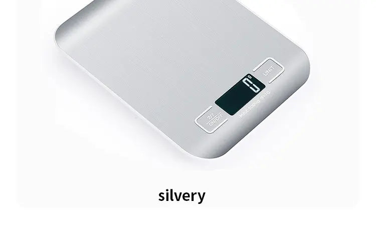 Rechargeable Stainless Steel Electronic Scales 5kg/10kg Kitchen Scales Home Jewelry Food Snacks Weighing Baking Tools