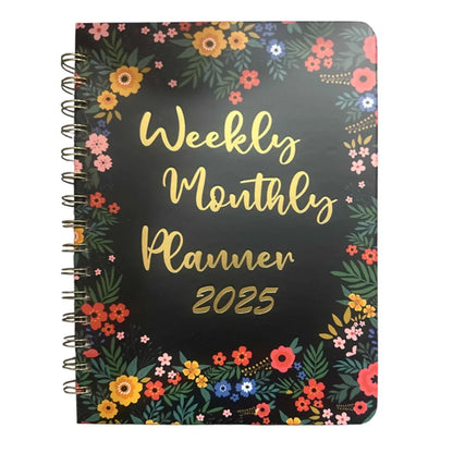 A5 2025 Planner Notebooks 140 Pages Paper 12 Months Planner Notebook Elastic Band Design Thicken 365 Days Notepad Student