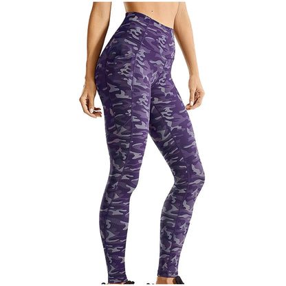 Camouflage Printed High Waist Yoga Lady Pants Skinny Slight Strech Ankle-Length Female Trousers Women Workout Out Leggings Pants