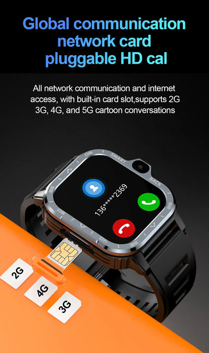 New Android Smartwatch Manufacturer GPS 4G Fitness Tracker IPS Display Video Call Dual Chip Dual System Men's Smart Watch