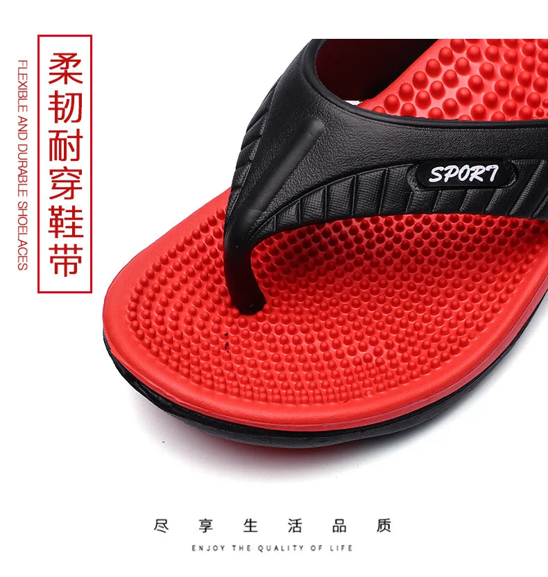 Massage Flip-flops Summer Men Slippers Beach Sandals Comfortable Men Casual Shoes Fashion Men Flip Flops Hot Sell Footwear 2023